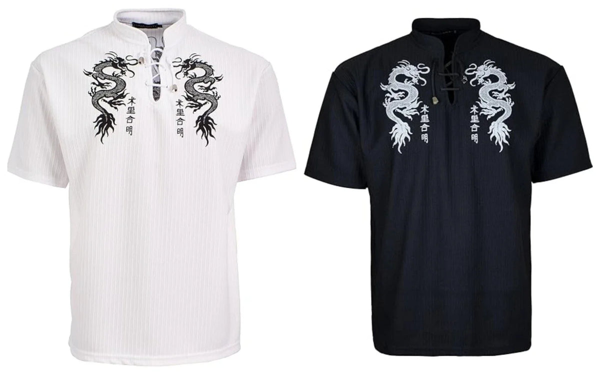 New Men's 'GINAARTI' Short Sleeve Dragon Print T Shirt Unisex