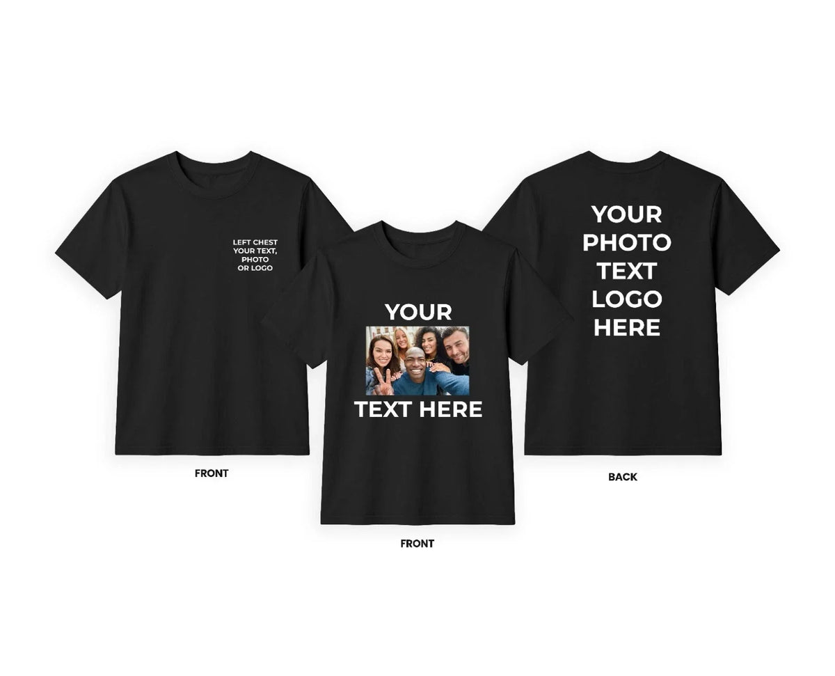 Personalised Custom Printed T Shirts Your Text Photo Logo Stag Do Hen Party Top Unisex