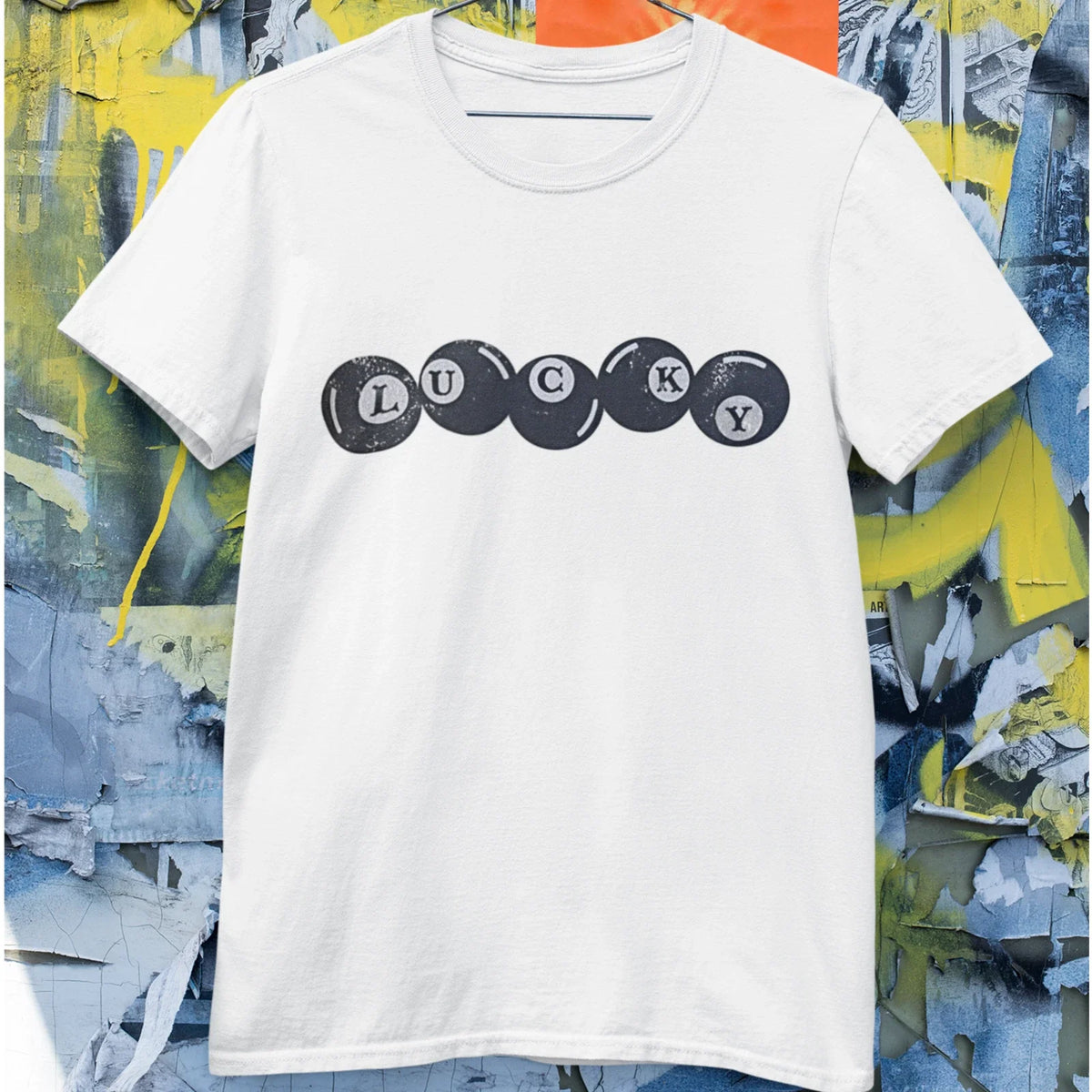 Lucky Billiards Funny Pool Balls Graphic Unisex Tee Unisex
