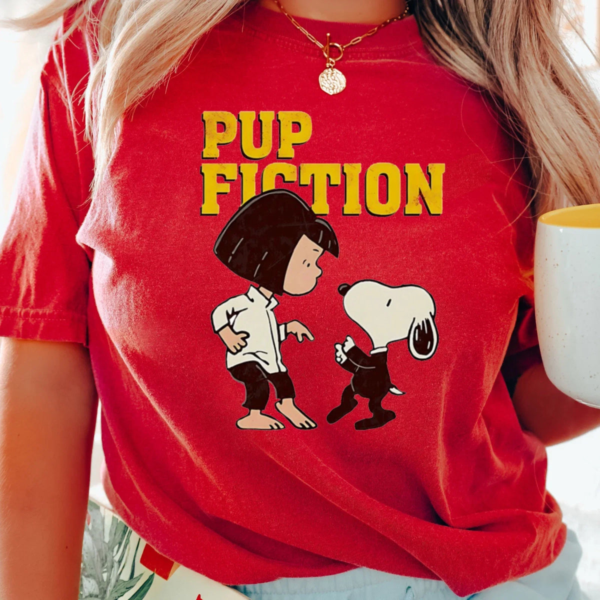 Pup Fiction Retro Cartoon Dog Movie Parody Unisex