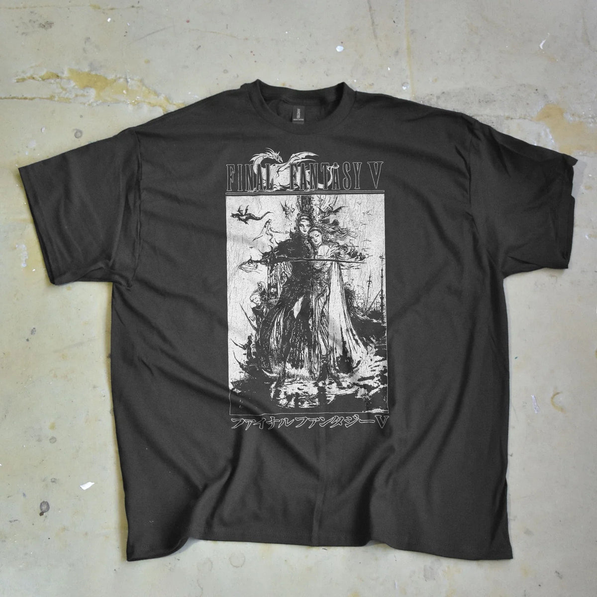 Final Fantasy V Amano Tee - Anime Shirt - Retro Oversized Shirt - RPG Aesthetic Unisex