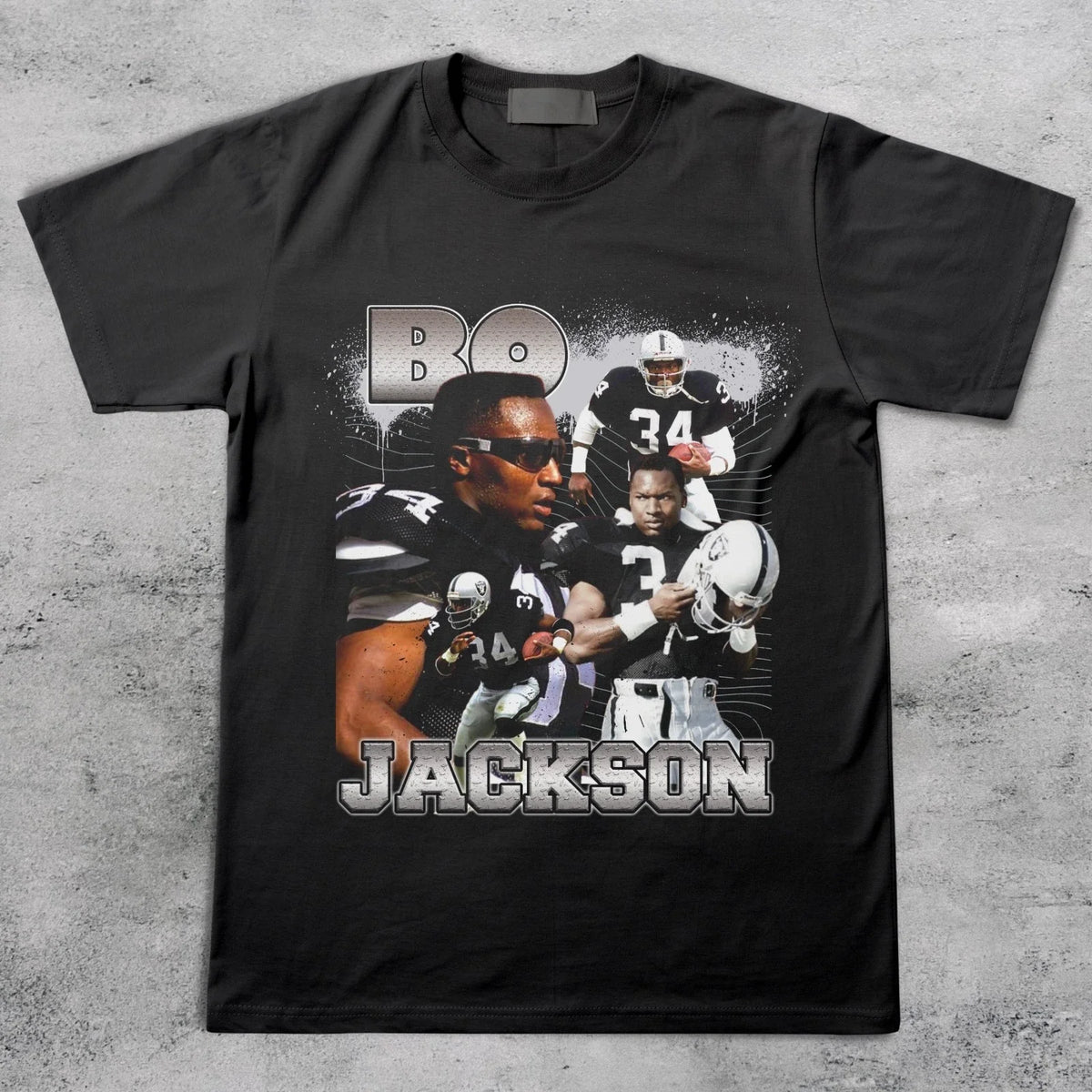 BO JACKSON UNISEX T SHIRT RAIDERS FOOTBALL TEE Unisex