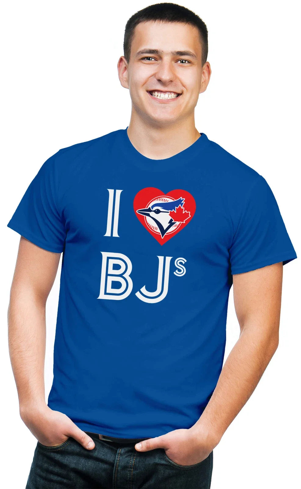 BSW Men's I Love BJ's Jays Baseball Sex Humor Heart Shirt Unisex