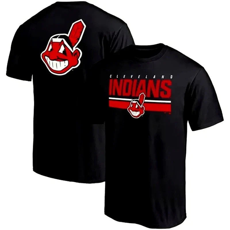 Unisex Regular Fit Indians Cleveland Baseball Graphic Sports Casual Tee Unisex