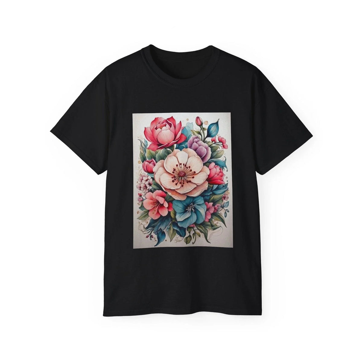 Nature Spring Flowers Tattoo Art Floral | Custom Graphic Unisex