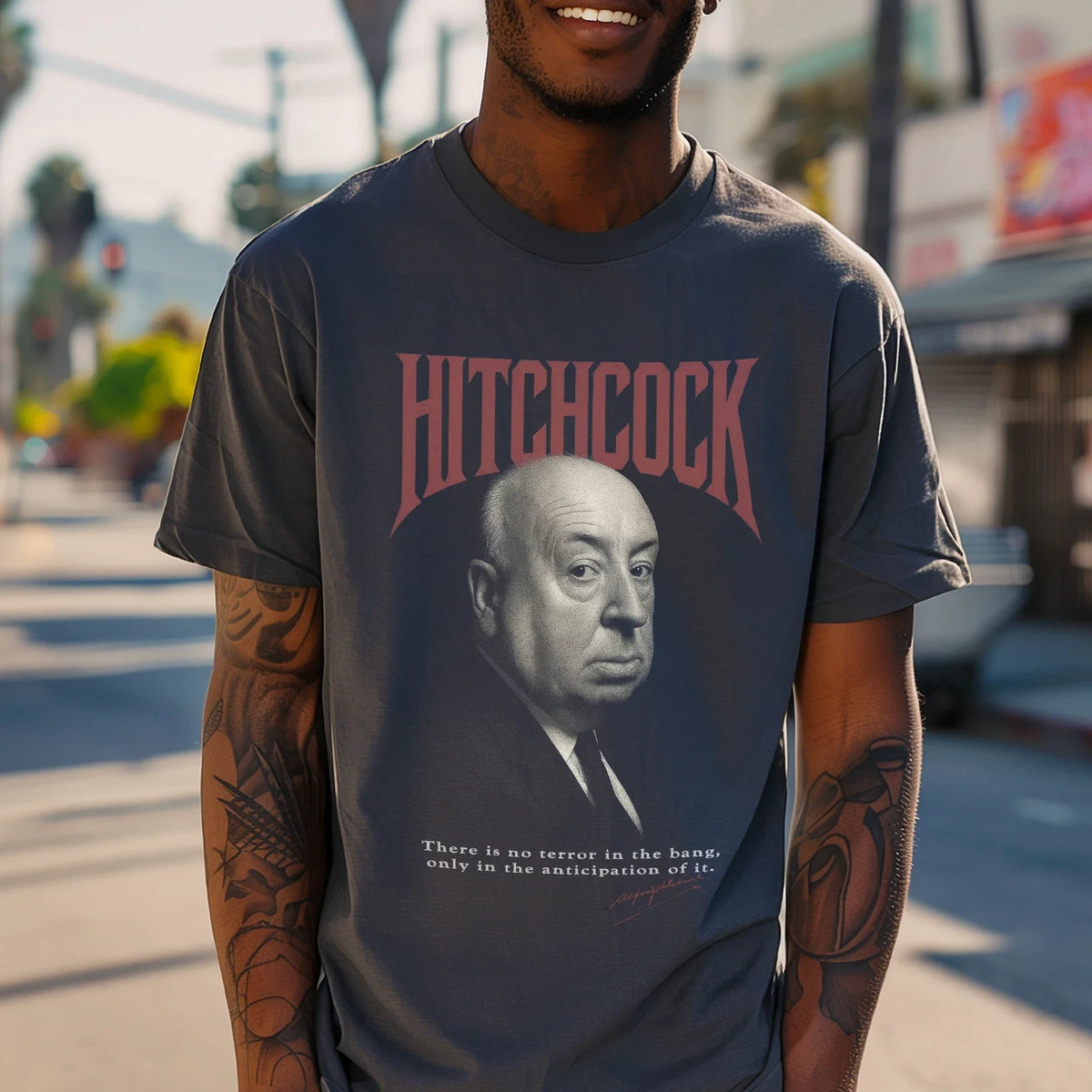 Vintage Hitchcock | Alfred Hitchcock Retro Graphic Tee for Film Lovers Unisex