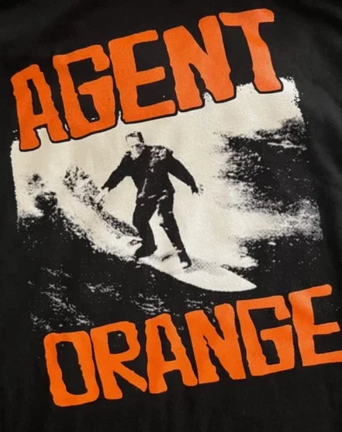 Agent Orange Band Classic Surfing Shirt Short Sleeve Black Unisex S-5XL Unisex