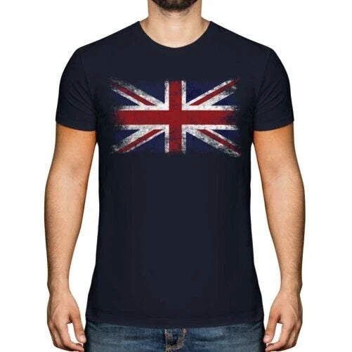 Union Jack Flag Worn Effect Top UK GB Great Britain Kingdom Unisex