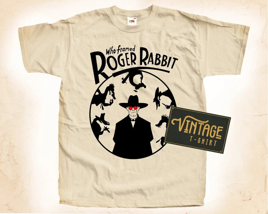 Who Framed Roger Rabbit V2 Tee Poster Vintage Natural Shirt S to 5XL Unisex