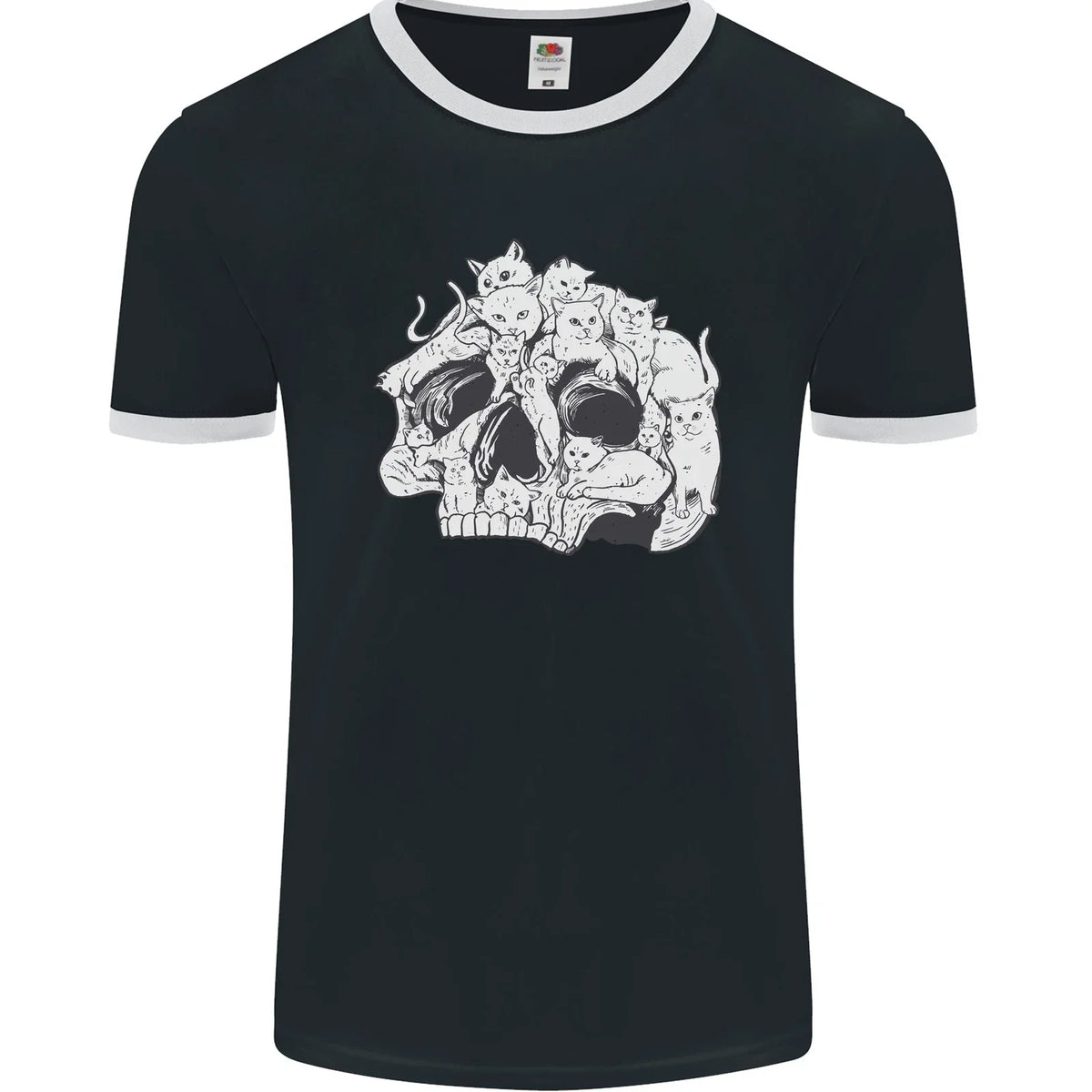 A Skull Made of Cats Mens Ringer FotL Unisex