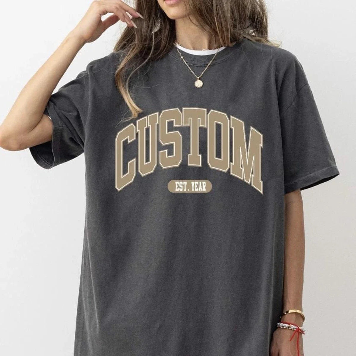 Custom College Varsity Letters Personalized Athletic Tee Gift For Him Unisex