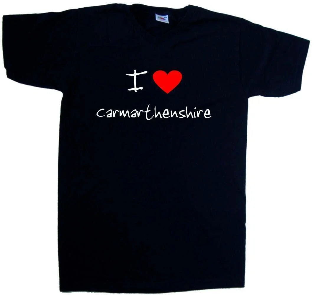 I Love Heart Carmarthenshire V-Neck Unisex