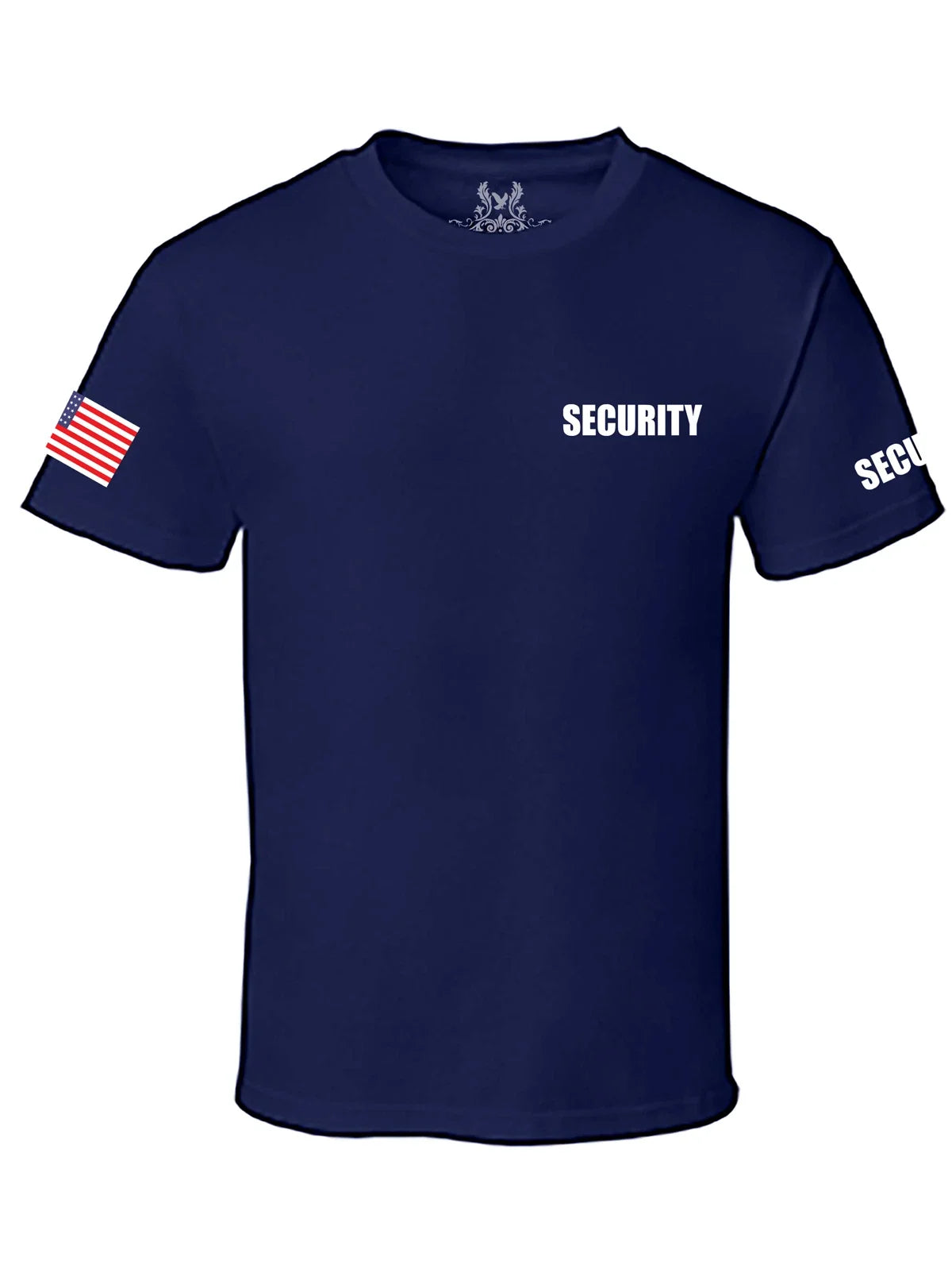 NW MEN'S PRINTED SECURITY STAFF USA FLAG POLICE FUNNY CUSTOM HALLOWEEN Unisex