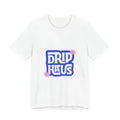 Drip Haus Logo Tee | Graphic , Retro Blue Lettering Unisex