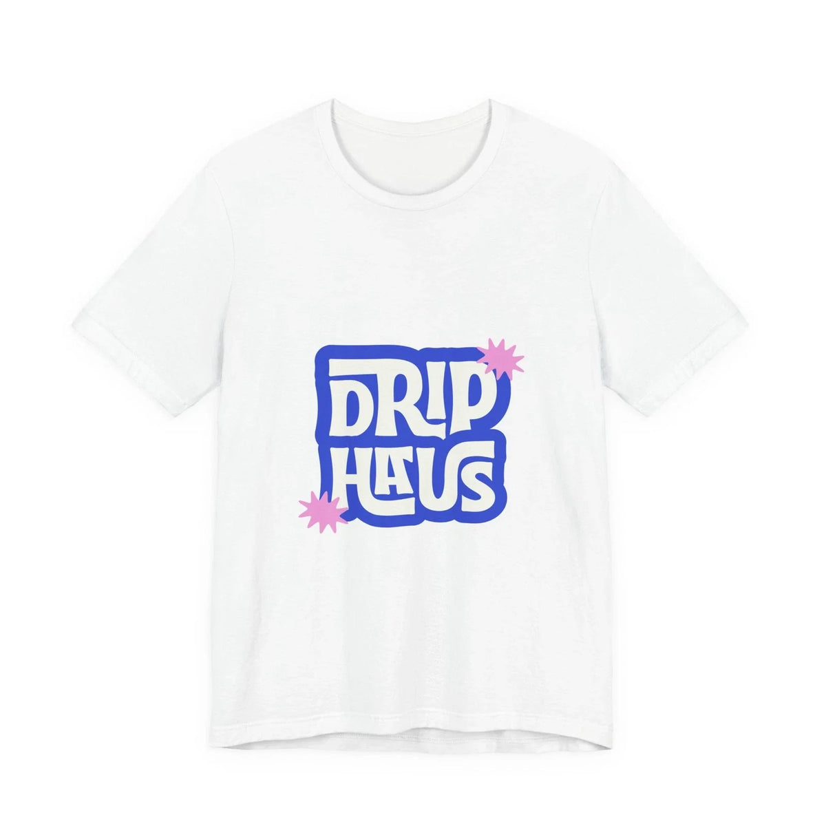 Drip Haus Logo Tee | Graphic , Retro Blue Lettering Unisex