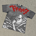 Berserk Anime Guts Jumbo Print Graphic Vintage Wash Heavyweight Cotton Unisex