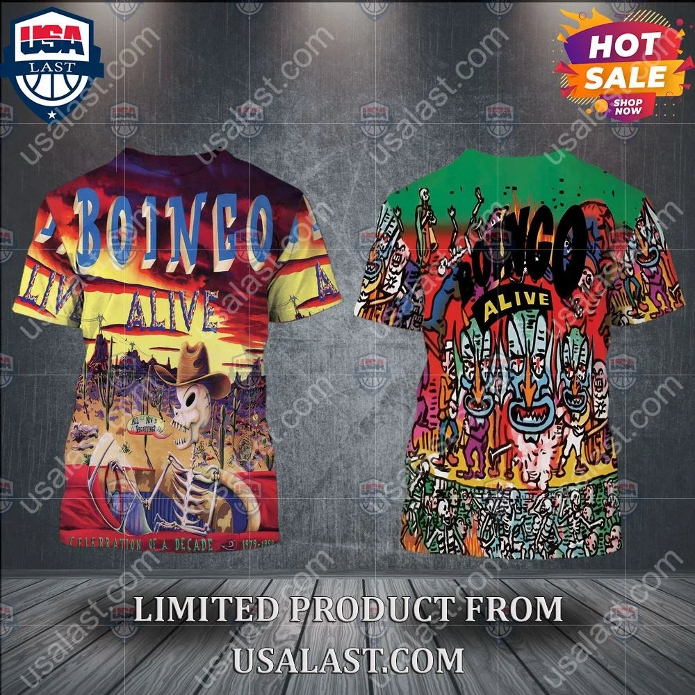 Oingo Boingo Alive Album S-4XL Unisex Graphic 3D For Fan VA500 Unisex