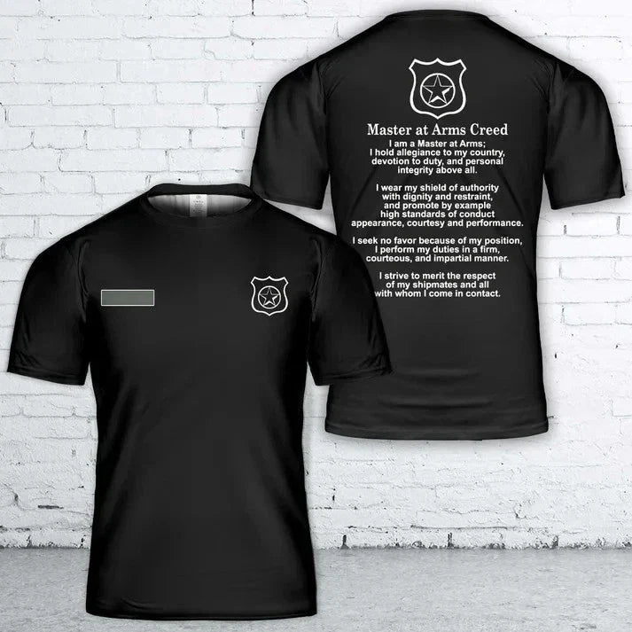 Custom Name US Navy Master-at-Arms (MA) Rating Creed 3D Unisex