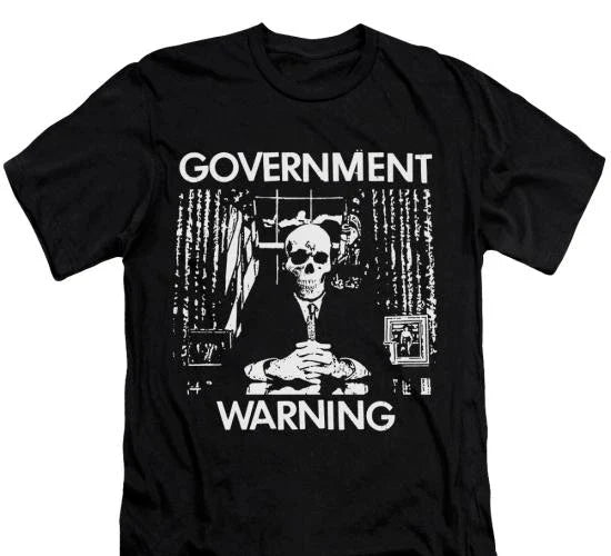 Government Warning Gothic Deathrock Goth Post Punk Music Unisex Tee Unisex