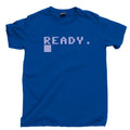 Commodore 64 Ready T Shirt Console Keyboard Disk Drive Start Screen Boot CPU Tee Unisex
