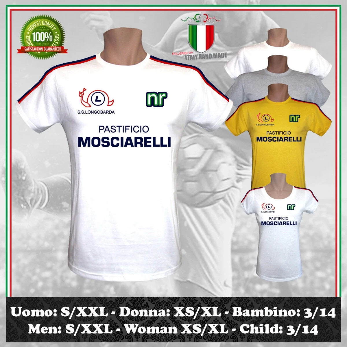 S.S LOMBARD FOOTBALL TEAM BANFI INSPIRED SOCCER MEN WOMEN CHILD Unisex