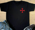 Knights Templar POCKET T Shirt Medieval Knight Teutonic Crusader Creed Gift Top Unisex