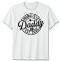 Promoted To Daddy Mens T Shirt Est 2026 Best Dad Father's Day Novelty Tee Unisex