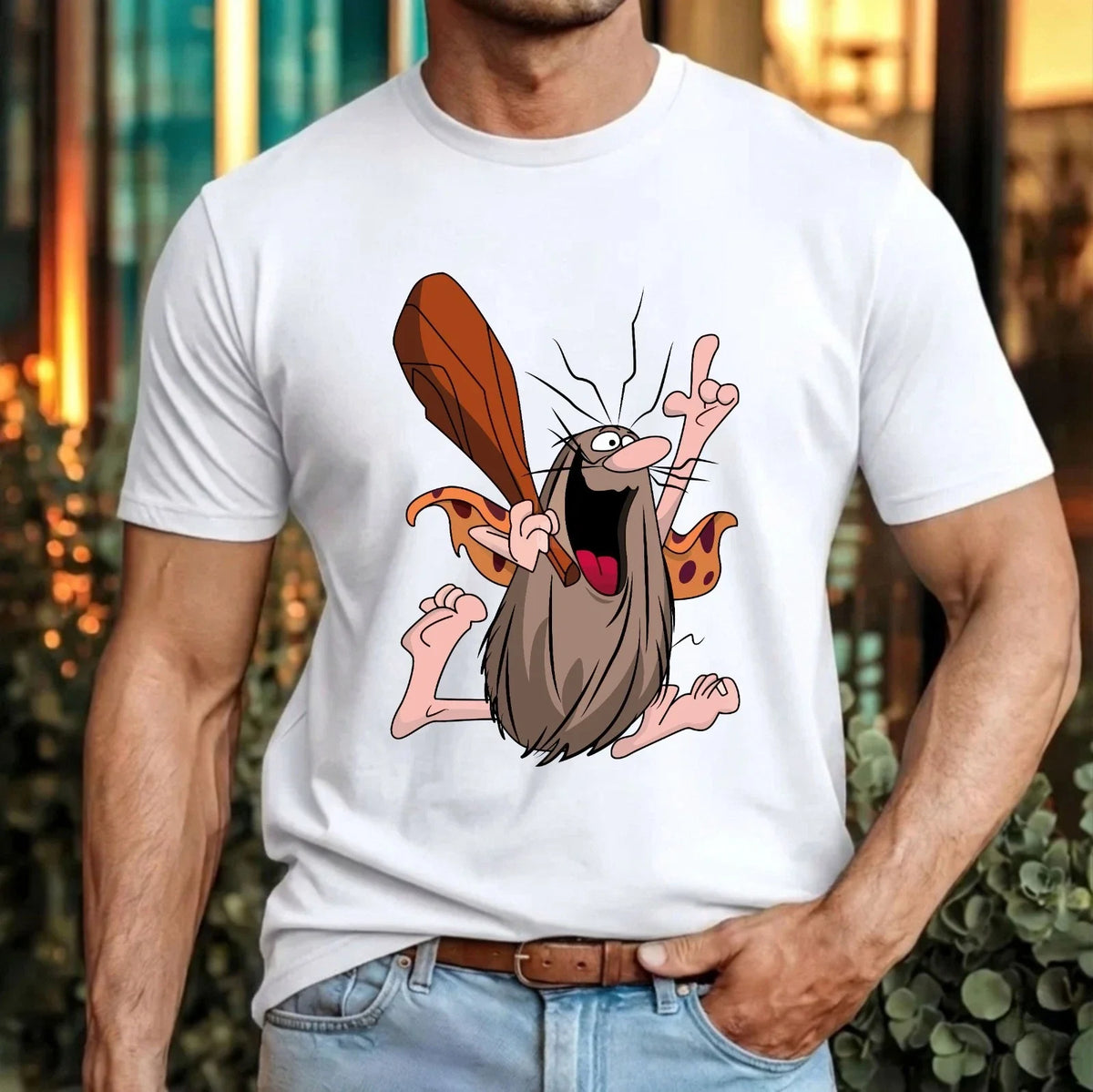 Vintage Captain Caveman Hanna-Barbera Retro Cartoon Gift Unisex Tee Top Unisex