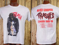 Vintage Alice Cooper Trash Canada Concert T Shirt 198990 White Unisex