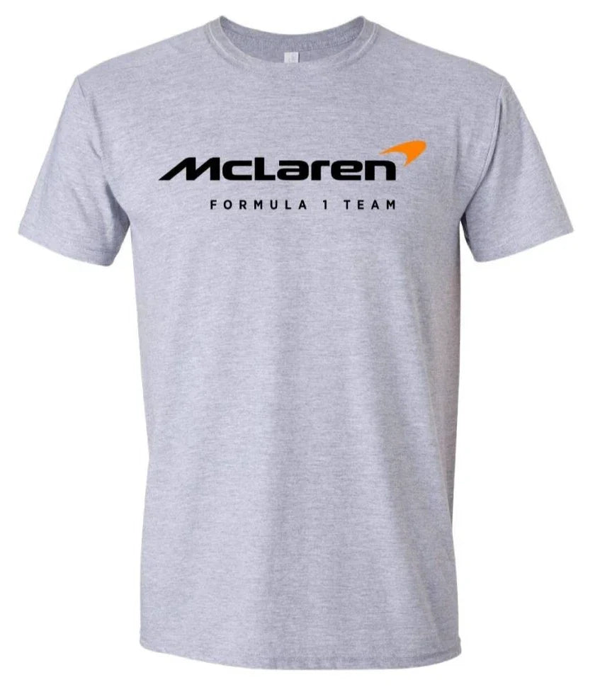McLaren Racing Team F1 Formula Tshirt Sport Gray Tee Print Gildan Unisex Unisex