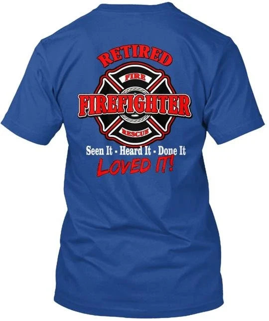 Retired Firefighter 1 Made in the USA Size S to 5XL Unisex