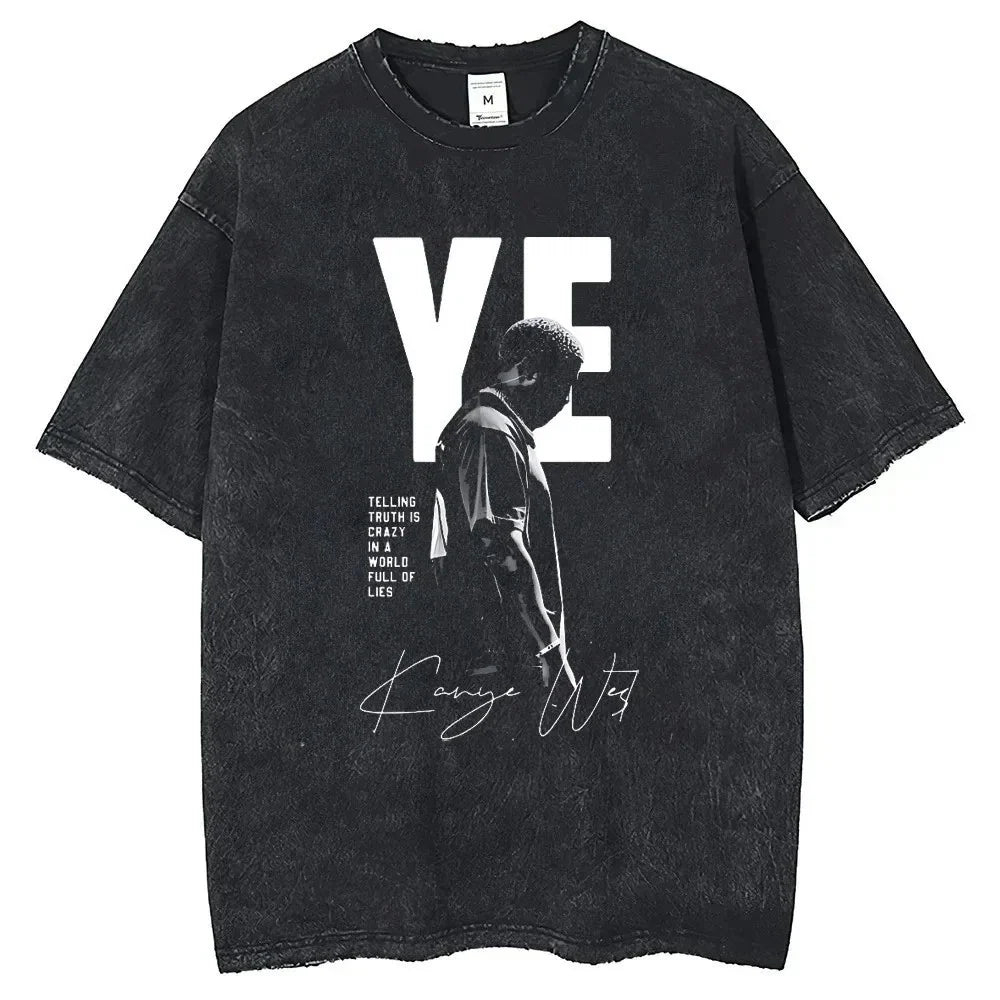 Kanye West Late Registration 2005 Tour Vintage Wash Cotton Hip Hop Tee Shirt Unisex