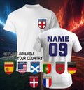 Personalised Football Custom Name & Number Shirt - Sports Lover Gift Tee Unisex