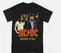 New AC DC Highway To Hell Men Black Cotton Tee S-5XL Unisex