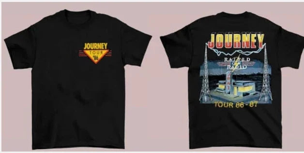 VTG RARE JOURNEY 1986 Raised on Radio S-234XL 2 Sides Shirt Unisex