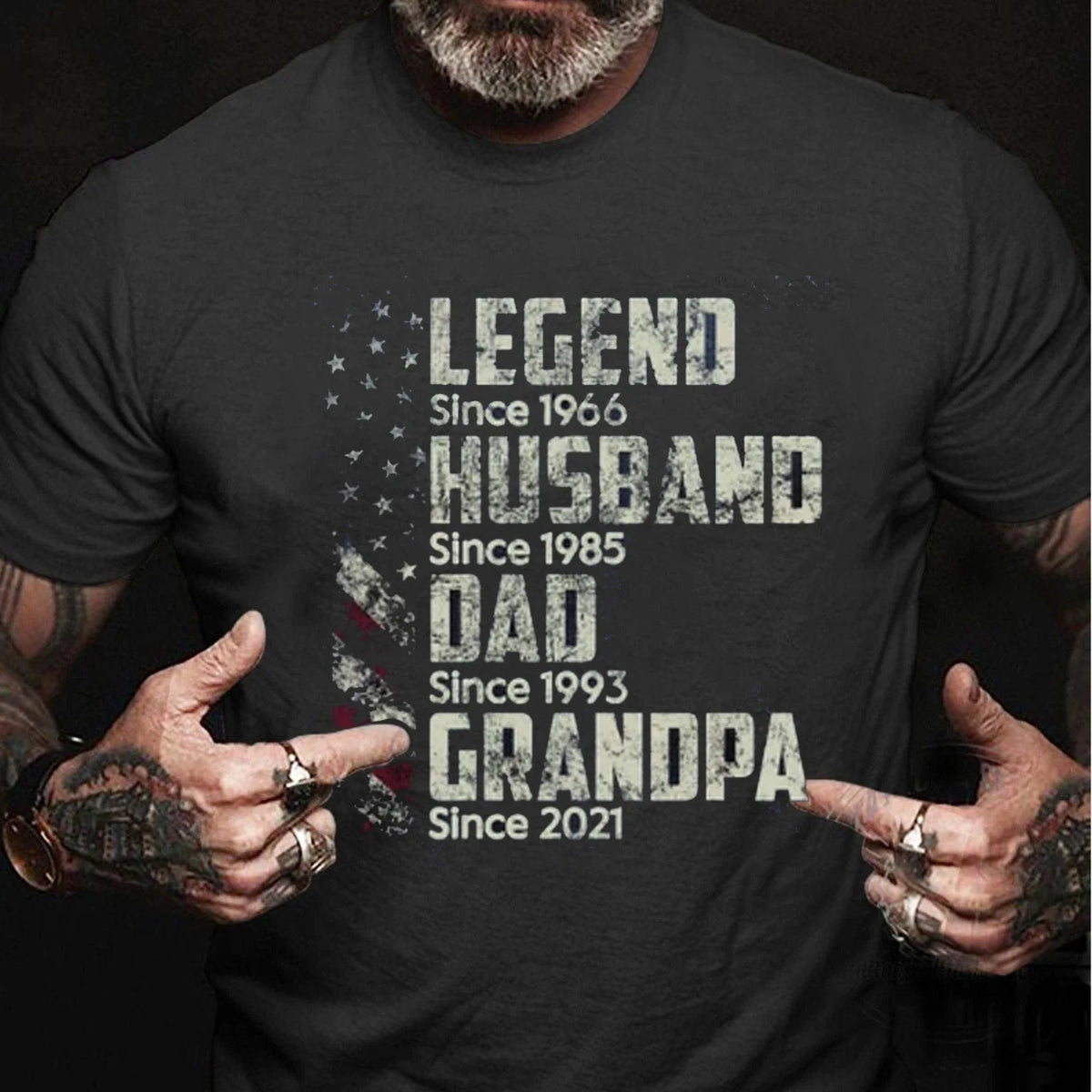 Custom Year Legend Husband Dad Grandpa Tee, Father's Day Gift Shirt Unisex
