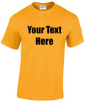 Personalised Printed Gildan Heavy Cotton your text any logo Custom Tee Unisex
