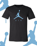 Men's Basketball AIR Baby Blue MJ Sports Tee Fast Ship!! Unisex