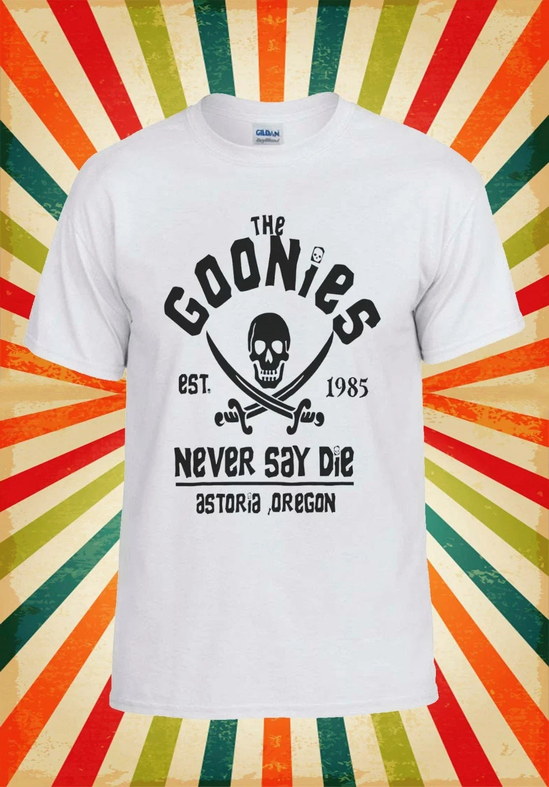 Distressed The Goonies Never Say Die Men Women Vest Tank Top Unisex T Shirt 1817 Unisex
