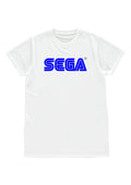 SEGA Logo White Blue Classic Retro Gaming Tee Short Sleeve Graphic Shirt Unisex