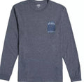 IZOD Men's Long Sleeve Saltwater Graphic , Carbon Heather, Medium Unisex