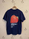 Stüssy Strawberry Graphic Navy Blue Size L Streetwear Unisex