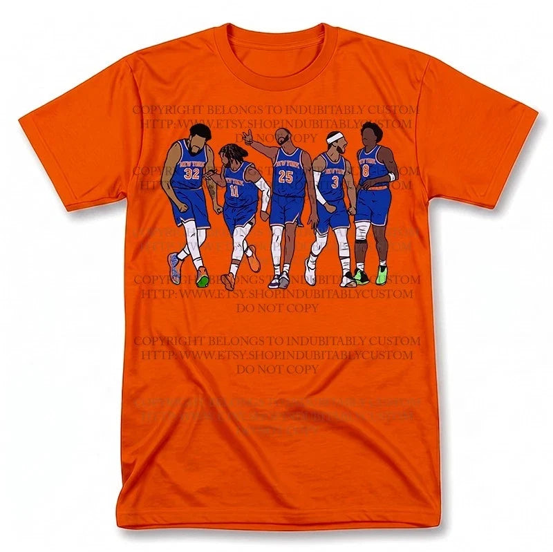 Jalen Brunson Karl Anthony Towns New York Graphic T Shirt Vintage Style Fan Tee Unisex