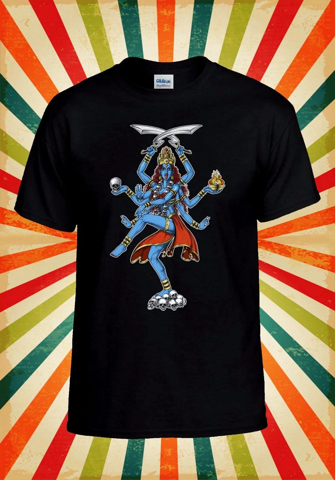 Kali Hindu Goddess Cool Funny Retro Men Women Unisex Baseball T Shirt Top 2903 Unisex
