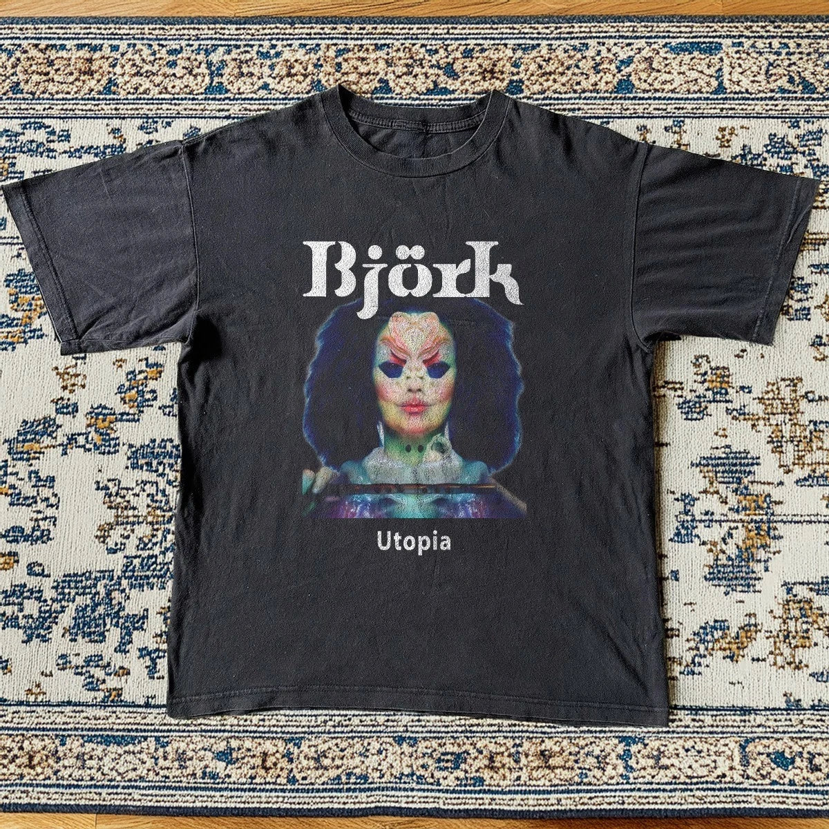 Bjork Utopia Retro Black Cotton Unisex Band Tee New Size S-5XL Unisex