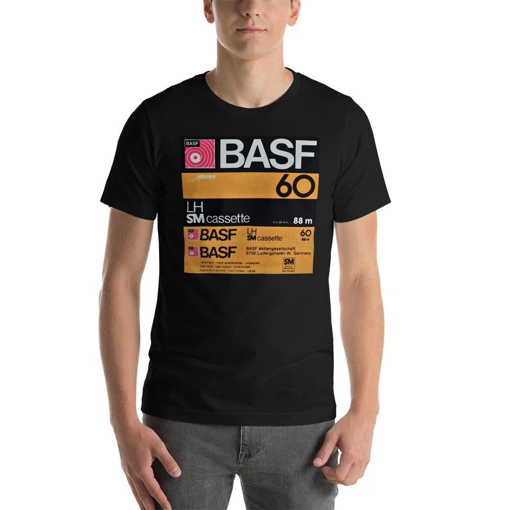 BASF Tape Cassettes Retro Vintage Audiophiles Unisex Heavy Cotton Tee Unisex