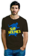 2XL SHERLOCK HOLMES SHORT SLEEVE T SHIRT GRAPHIC TEE - DESIGNER BLACK Unisex