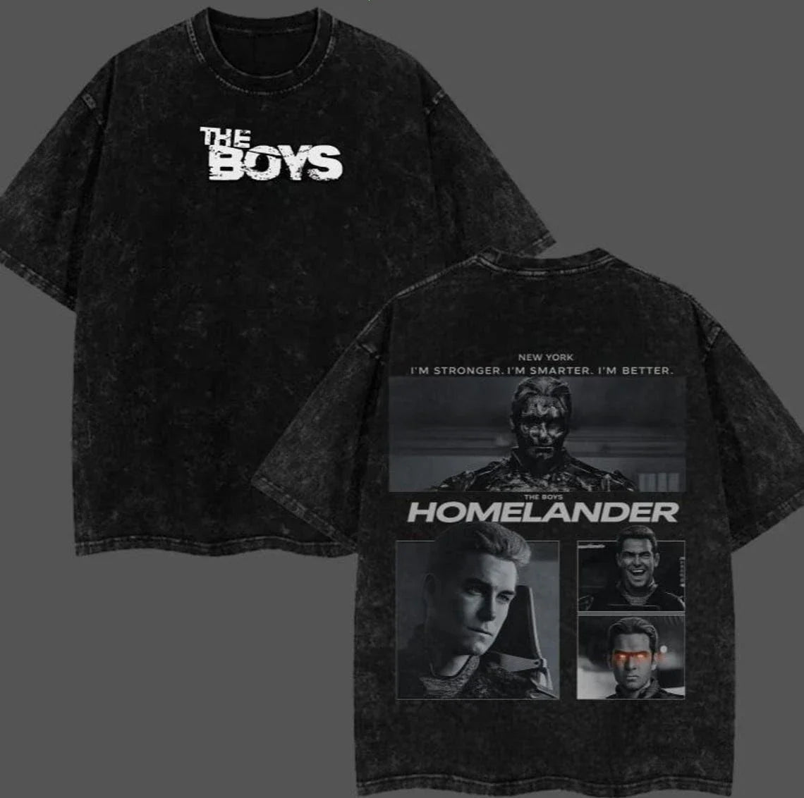 The Boys Season 5 Homelander Vintage Washed Graphic Comic Tee Unisex