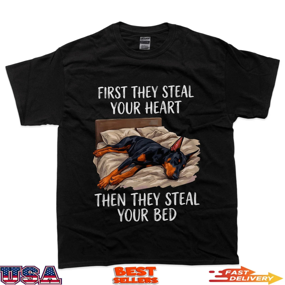 Funny Doberman Art For Men Women Dobie Doberman Pinscher Unisex