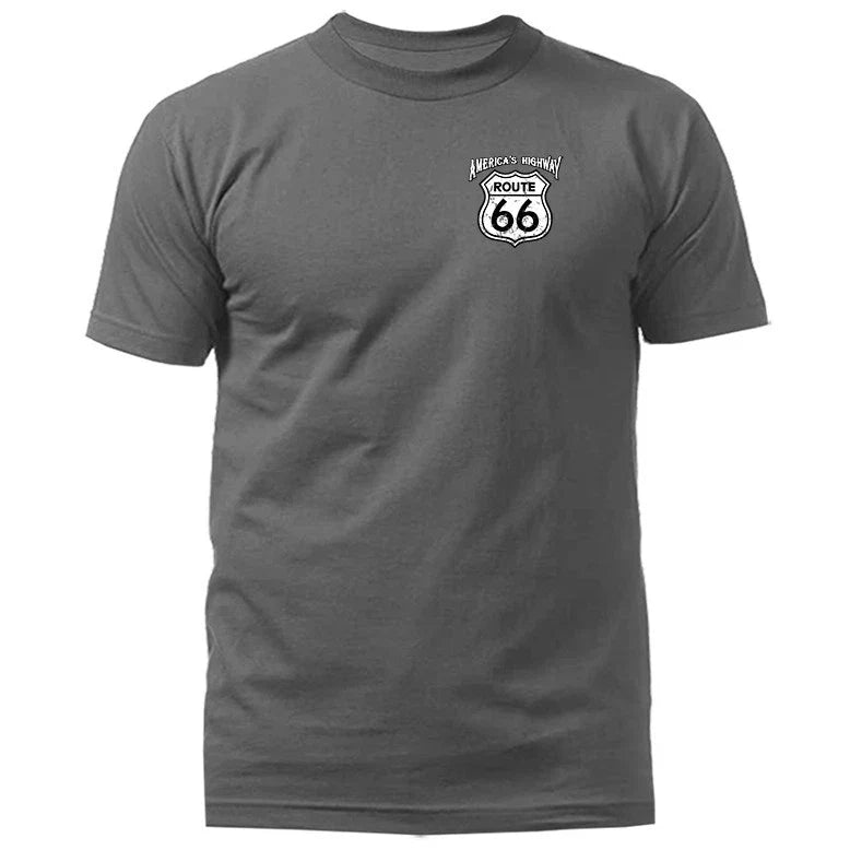 Route 66 California Sign Left Chest Crest Unisex